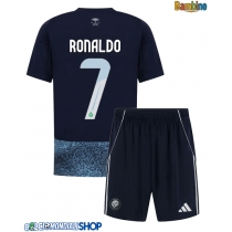 Maglie da calcio Al-Nassr Cristiano Ronaldo #7 Seconda Maglia Bambino 2025-26 Manica Corta (+ Pantaloni corti)